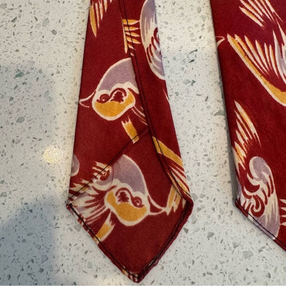 Rare 1930s Hand-Painted Style Bird Tie - Picture 6 of 7